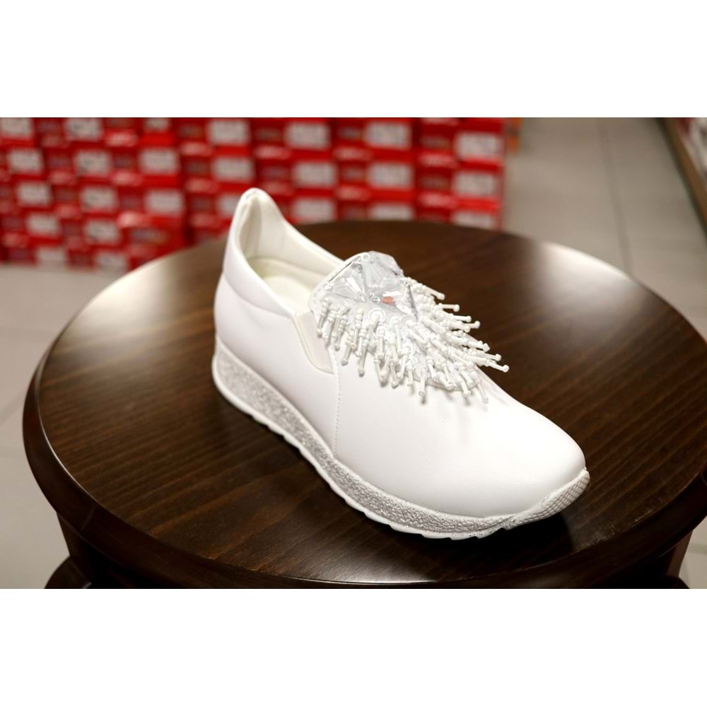 Fancy Bayan Sneakers Ayakkabı - BEYAZ - 36