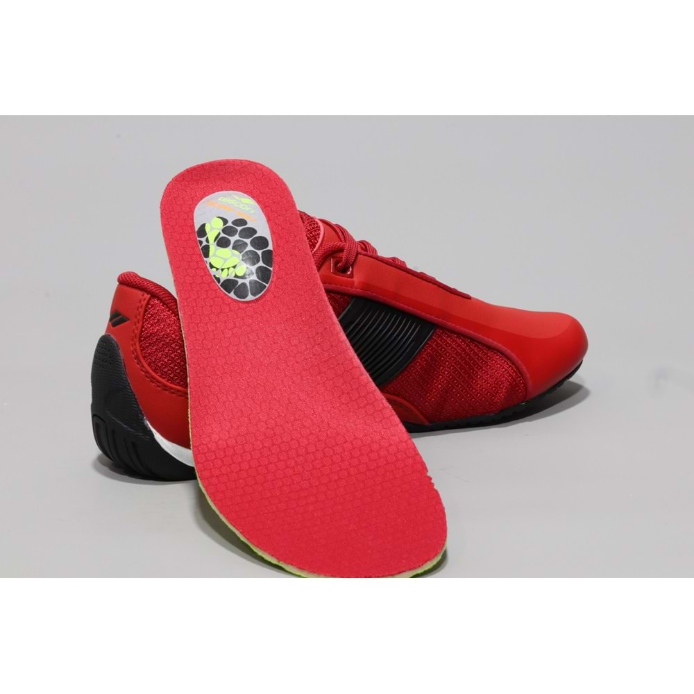 Lescon 6621 Erkek Sneakers Ayakkabı - KIRMIZI - 37