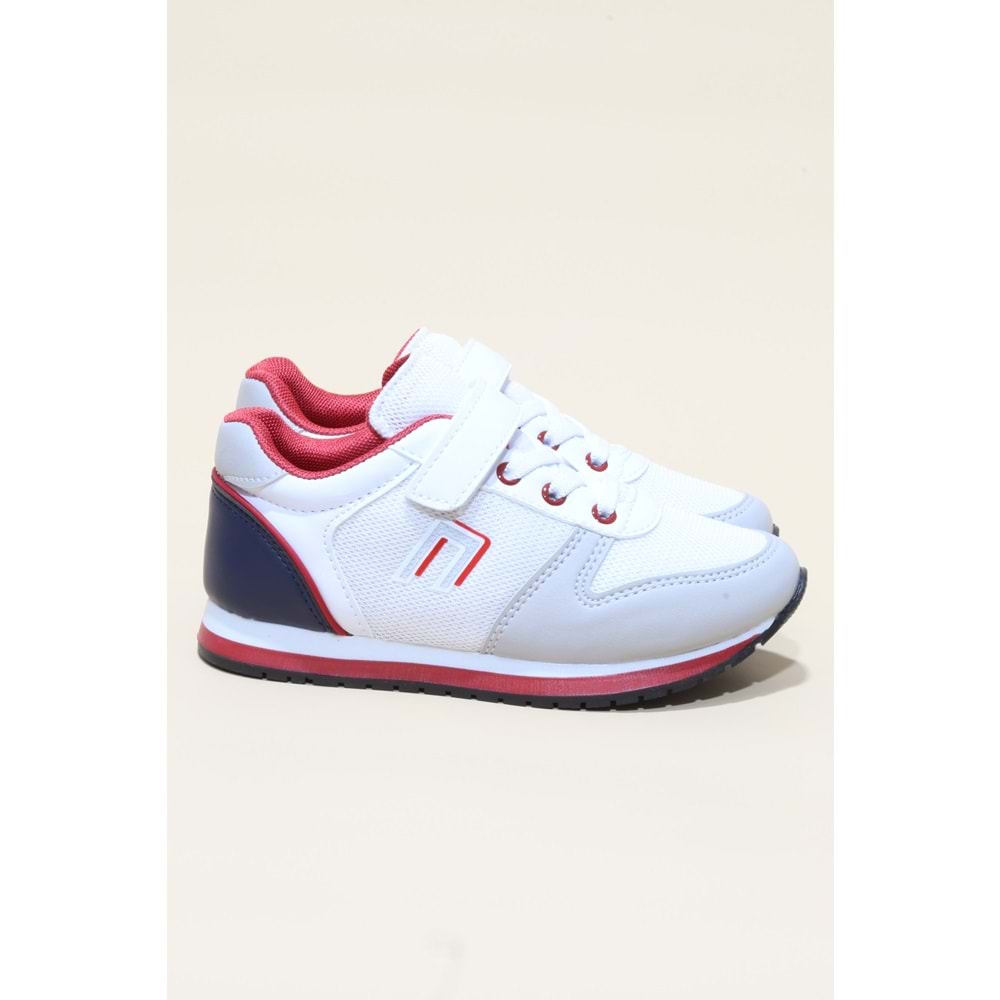 Cool Tom Çocuk Sneakers Spor Ayakkabı - beyaz kırmızı - 31
