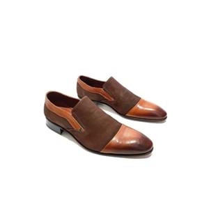 king west hakiki deri erkek klasik ayakkabı - kahverengi - 41