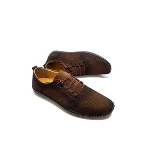 Birkan Hakiki Deri Erkek Günlük Ayakkabı - kahverengi - 43