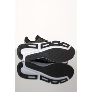 Konfores 1183-27529 Anatomik Tabanlı Triko Kumaş Koşu Ayakkabısı - NKT01183-siyah beyaz-44