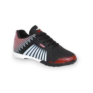 Kidessa 1597-28378 Bağcıklı Çocuk Halı Saha Futbol Ayakkabısı - NKT01597-siyah-32